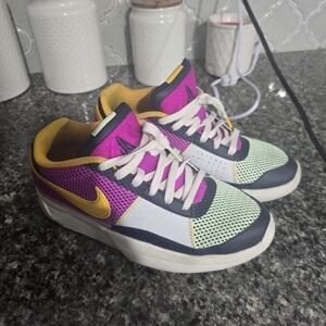 Nike Kids Purple Yellow White Sneakers